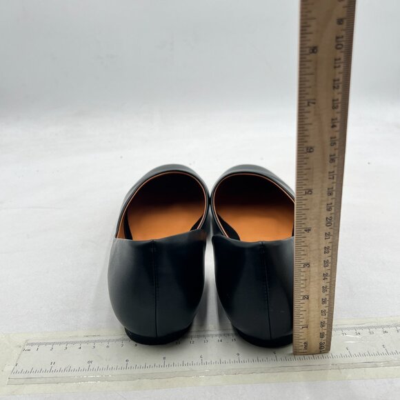 FOWT Black D'Orsay Ballet Flats Square Toe Loafers Slip On Side Cut Slipper - Picture 5 of 8